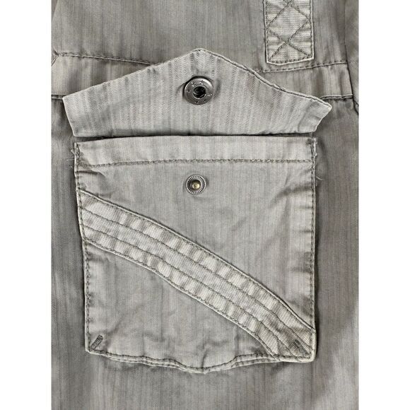 BKE‎ Men's Hudson Jacket Large Slim Fit Washed Gray Motorcycle Full Zip - Picture 5 of 13